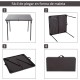 Table de camping pliante et table de buffet portable.