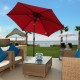 Sombrilla Parasol Reclinable con Manivela de Alumin...