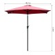 Sombrilla Parasol Reclinable con Manivela de Alumin...