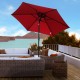 Sombrilla Parasol Reclinable con Manivela de Alumin...