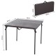 Table de camping pliante et table de buffet portable.