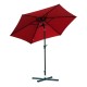 Sombrilla Parasol Reclinable con Manivela de Alumin...