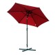 Sombrilla Parasol Reclinable con Manivela de Alumin...