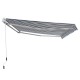 Aluminium folding manual awning for exterior with.