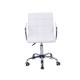 Chaise de bureau pu + pvc blanc 52,5x54x82-96cm...