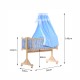 Baby cot blue wood 94x50x140cm...