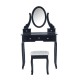 Black wood stool makeup 88x...