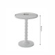 Table auxiliaire tube en bois blanc 43x58,5cm...