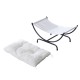 Letto per gatto ferro bianco+nero 66x40x33cm...