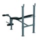 Weight bench black steel 165x68x114cm...