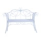 Garden bench for 2 people – white – ace.