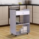 Carrello da cucina ausiliario – colore grigio – mdf, metallo,.