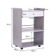 Carrello da cucina ausiliario – colore grigio – mdf, metallo,.