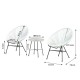 Ensemble de meubles terrasse jardin – couleur blanche –...